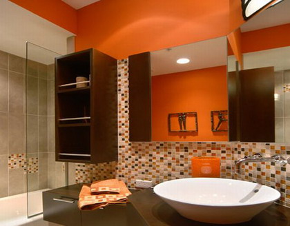 Vista una cada decorada con color naranja - Decoración de Interiores y  Exteriores - EstiloyDeco