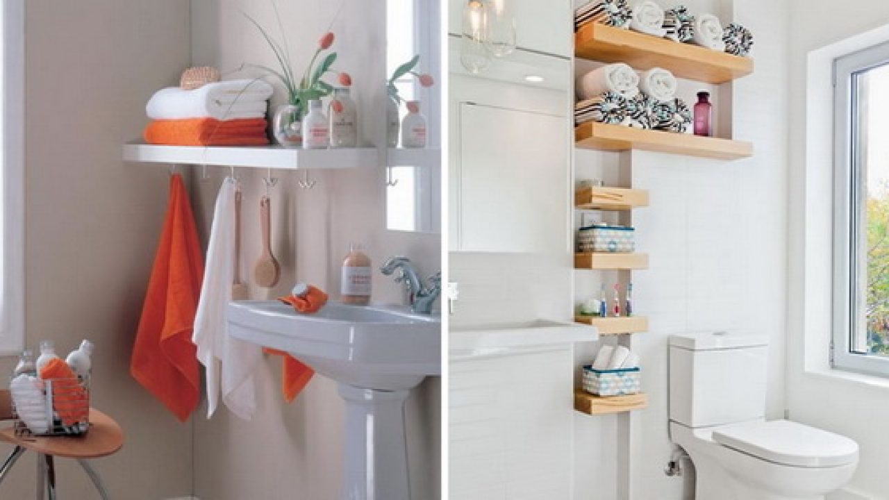 10 ideas de repisas super lindas para baños pequeños